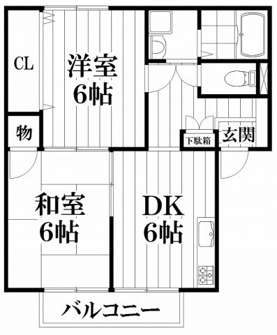 【間取り】 | セントラルハイム | 反転タイプ