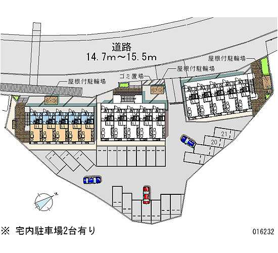 レオパレスいちごＡの区画図