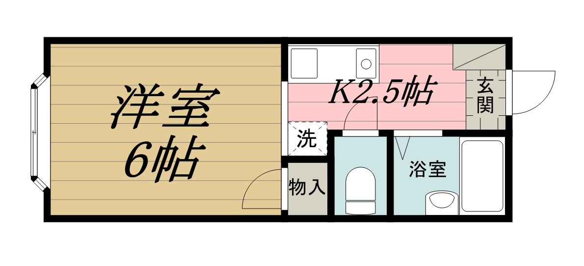 クローバーハイツ弁天の間取り