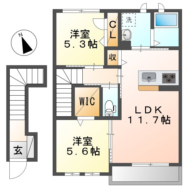 グリナージュⅡの間取り