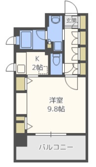 ＫＡＩＳＥＩ梅田　仲介手数料無料の間取り