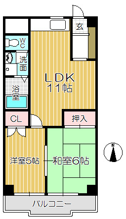 【間取り】 | クリスタルハイツ