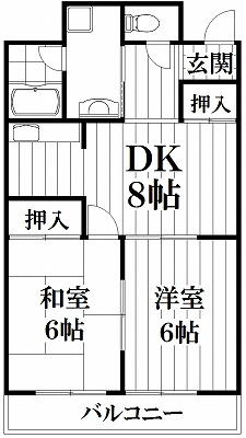 【間取り】 | ルノール鴻池 | 角部屋出窓有り