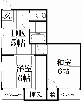 【間取り】 | ラウンドツウ鴻池 | 和室→洋室に変更です