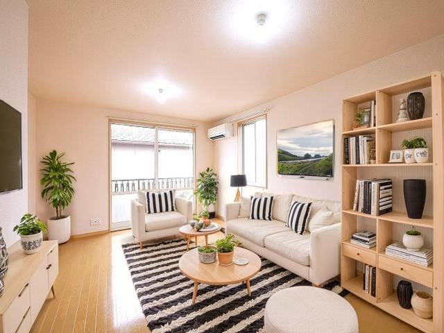 サニーサイドＧの居間・リビング|CGで家具等を配置したもので家具等は含まれません