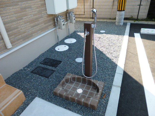 倉敷市真備町川辺のアパートのその他共用部分|ペット用足洗い場