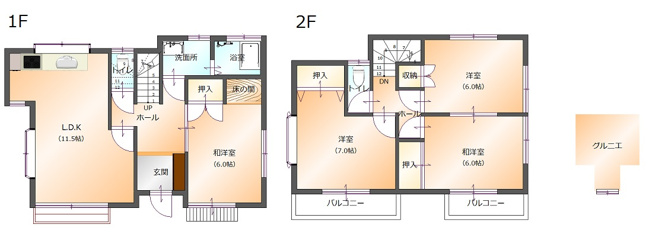 【間取り】 | 新戒貸家