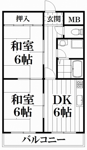 【間取り】 | カサグランディ鴻池 | 反転タイプ