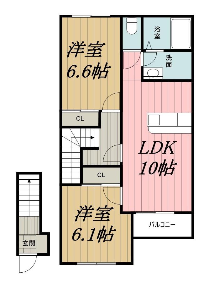 クレア貝塚の間取り