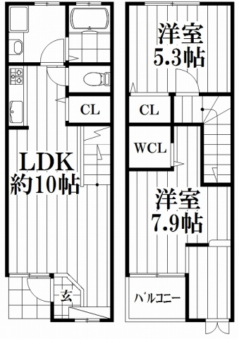 【間取り】 | メゾネットエスペランサ