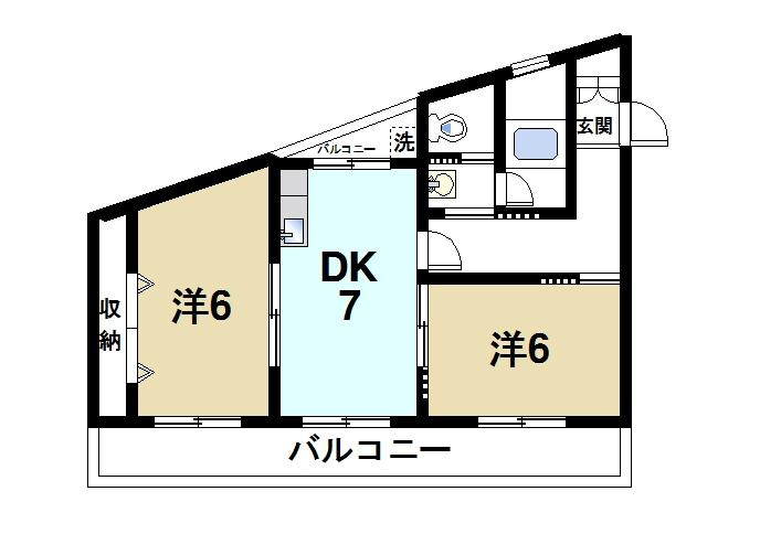 サンハイツ上村の間取り|新婚さんカップルさんに人気の間取りです