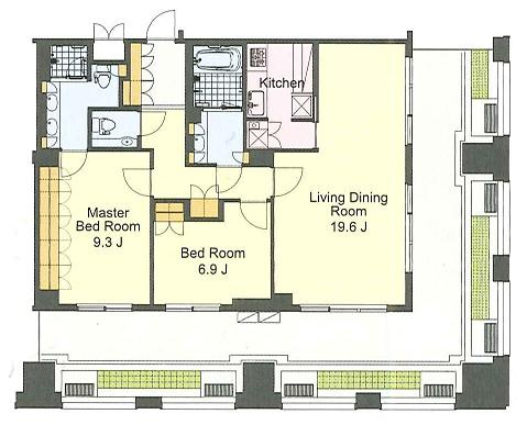港区虎ノ門４丁目の賃貸マンションの間取り
