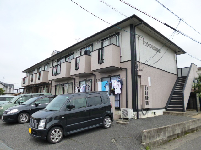 総社市福井のアパートの外観