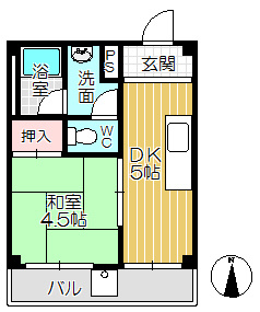 【間取り】 | エメラルド立花パート２