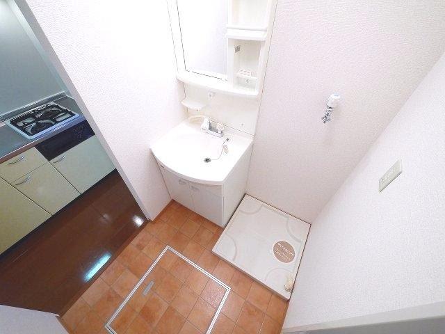 グランドゥール西大寺の洗面所|広い洗面スペース