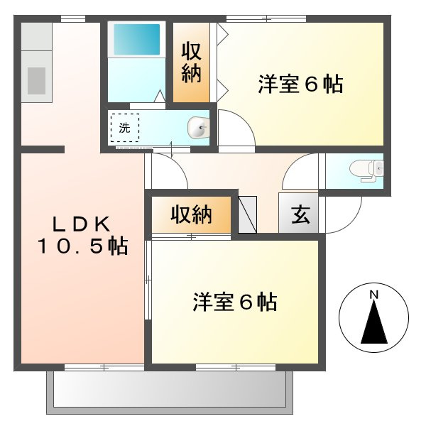 ラピュータ大島Ａの間取り