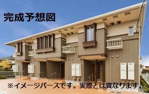 総社市井尻野のアパートの外観