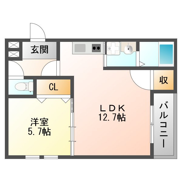 フジパレスKⅠ番館の間取り