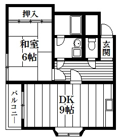 【間取り】 | レインボー大東 | ※出窓なしタイプです
