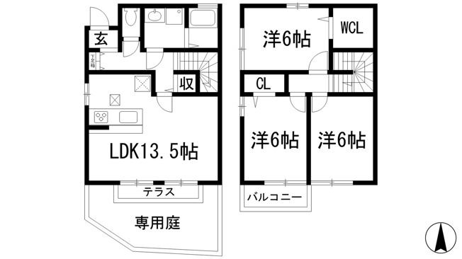 【間取り】 | Excella見野Ｂ棟