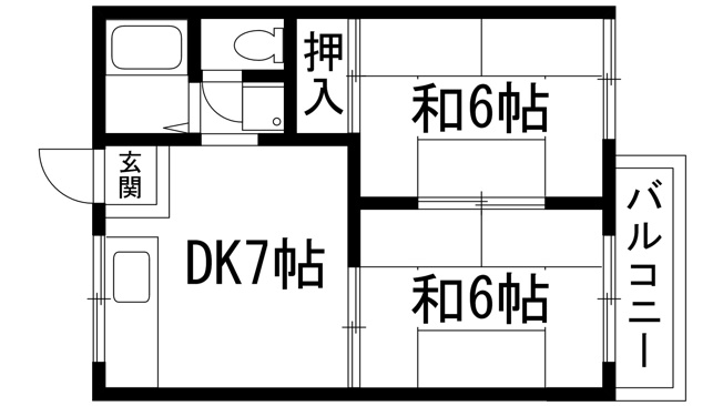【間取り】 | 乾ハイツC棟