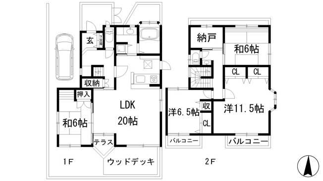 【間取り】 | 矢問1丁目貸家
