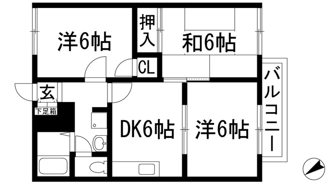 【間取り】 | メゾン土谷Ｃ