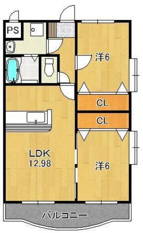 ドミールパレス櫛原の間取り