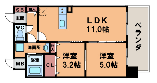 【間取り】 | アール・オーハイム松崎町