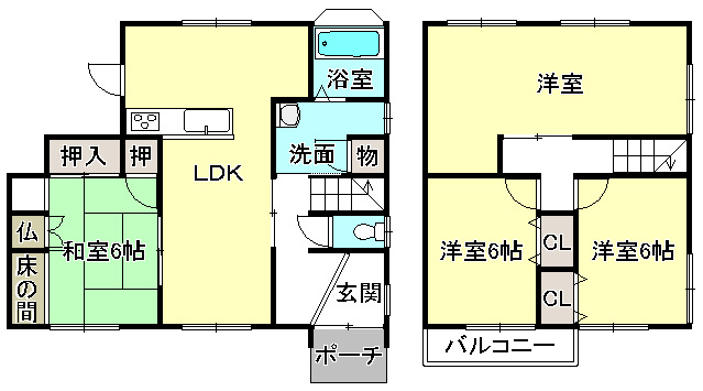和歌山市西庄・中古戸建・52606の間取り