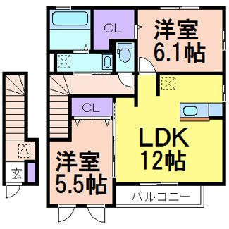 【間取り】 | プライムコート　Ｂ棟