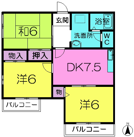 【間取り】 | 高瀬ハイツ1号館