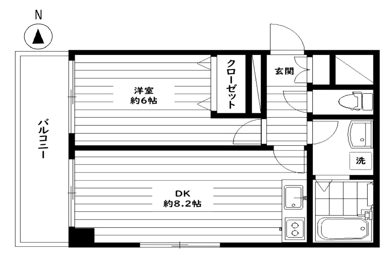 SRビルの間取り|1DK