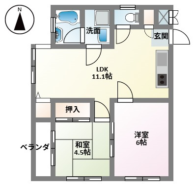 シャトー青井の間取り|エアコン３台付き