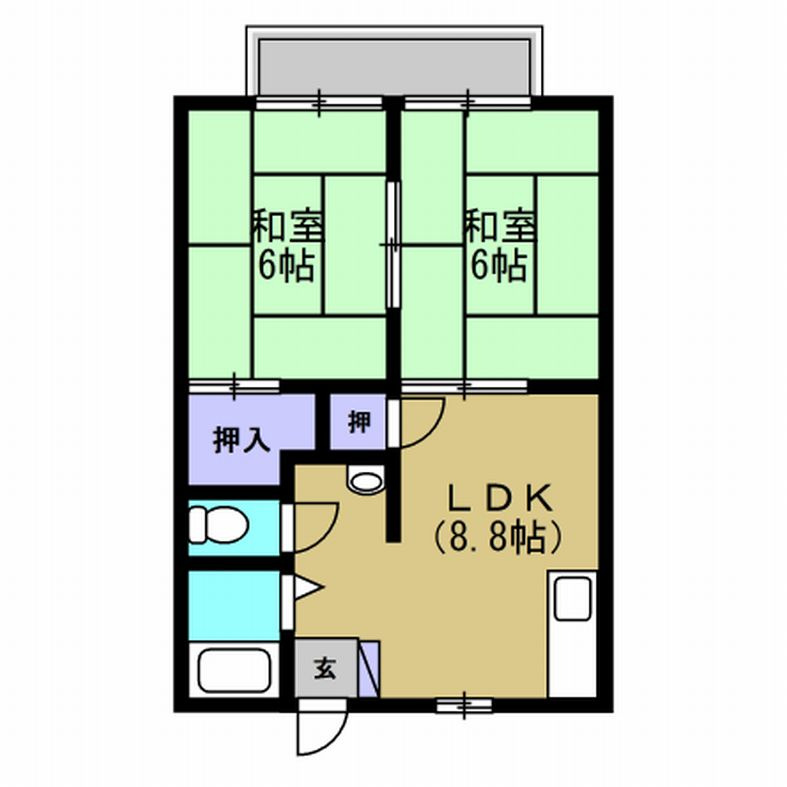 岡戸アーバンハイツの間取り