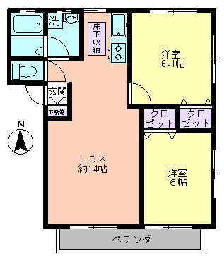 ニューシャルマンⅡの間取り