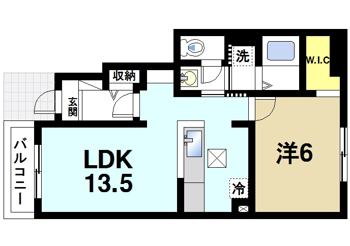 ａｉｌｅの間取り|1LDKの間取りです