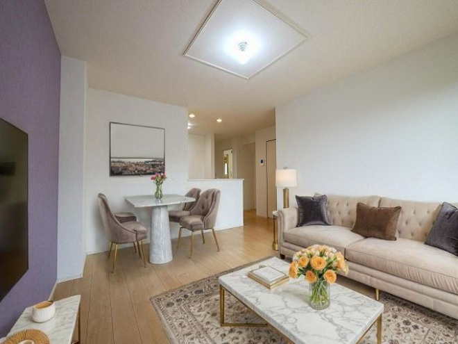 シエルブルーⅡの居間・リビング|CGで家具等を配置したもので家具等は含まれません