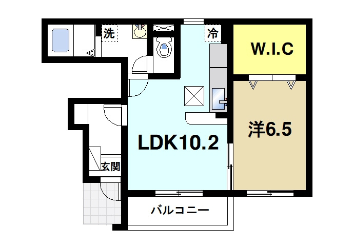 サンシャイン富堂の間取り|ウオークインクローゼットが付いてます