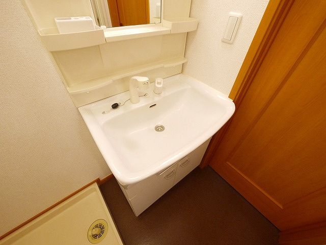 アプリコット（天理市）の独立洗面台|独立洗面台、小物を置くことができて便利です