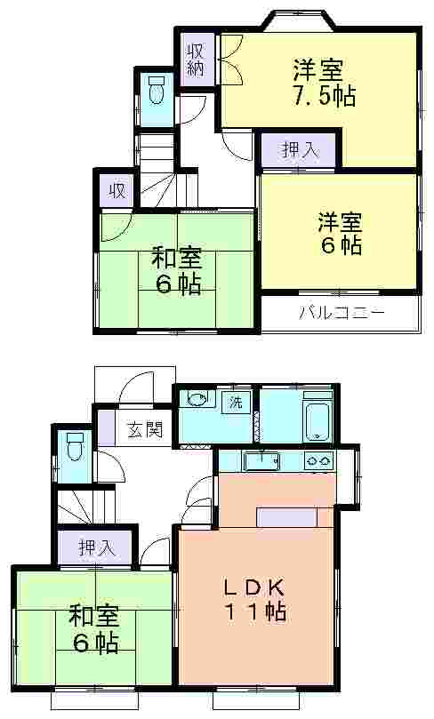 岡本邸の間取り