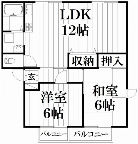 【間取り】 | 灰塚パークサイドビレッジ | 反転タイプ