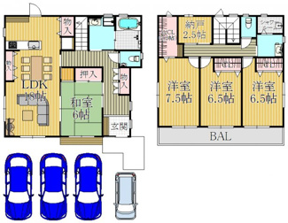 【間取り】 | 吹田市千里山東二丁目戸建借家