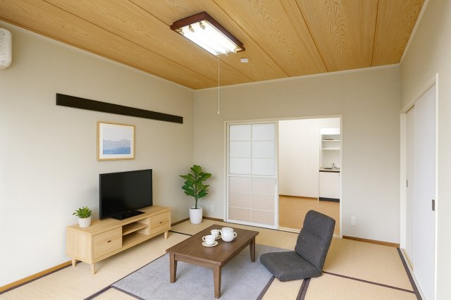 匠ハイツの居間・リビング|CGで家具等を配置したもので家具等は含まれません。