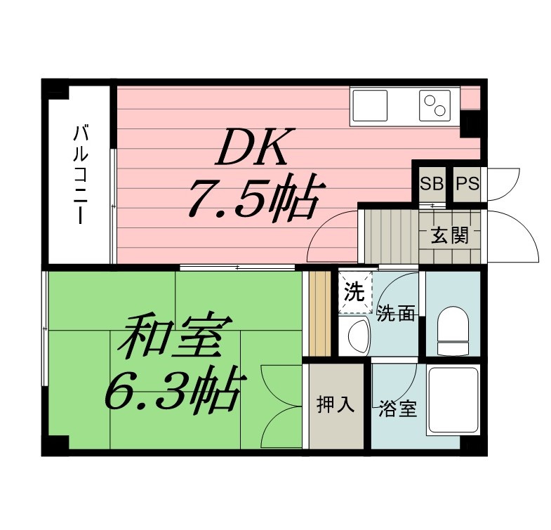 アサヒハイムの間取り