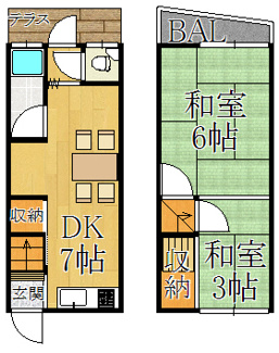 【間取り】 | 垂水テラスハウス