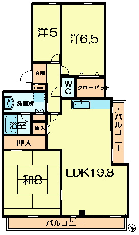 【間取り】 | ローレルスクエア登美ヶ丘