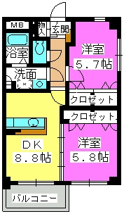 クレスト大善寺の間取り