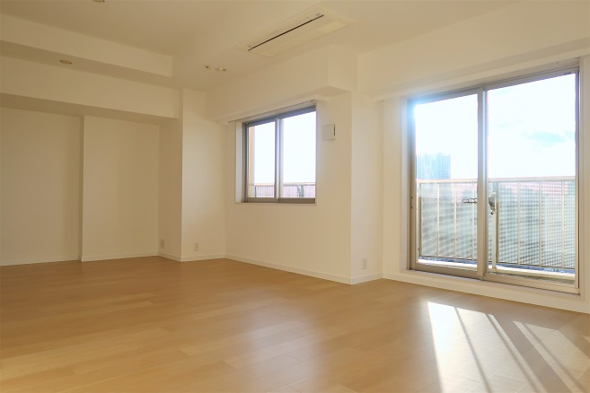 新宿区河田町の賃貸マンションの居間・リビング