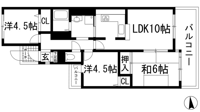 【間取り】 | サンパレス21池田